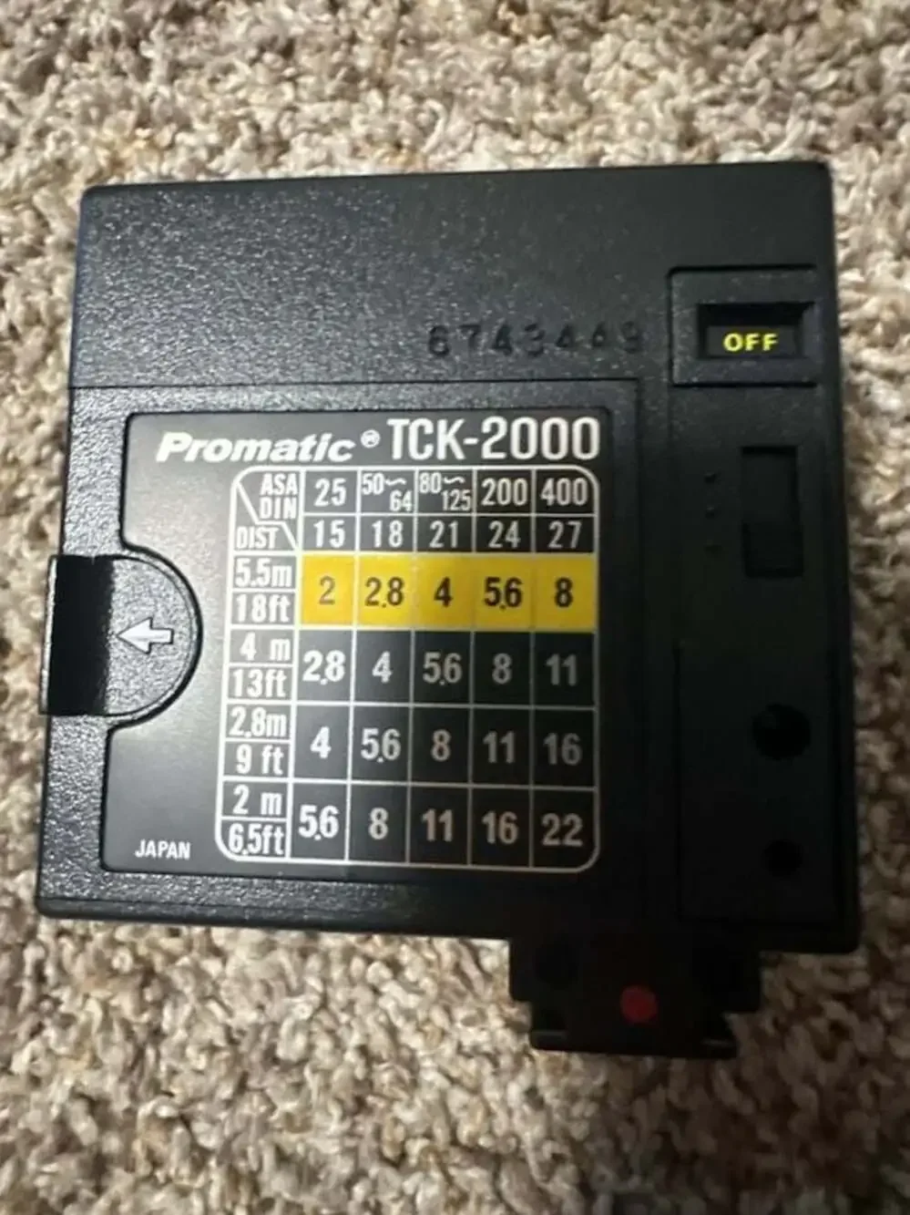 Vintage Promatic TCK-2000 Camera Flash Unit